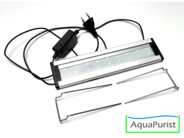 LED-Aufsetzleuchte mit Haltebügeln und Netzteil