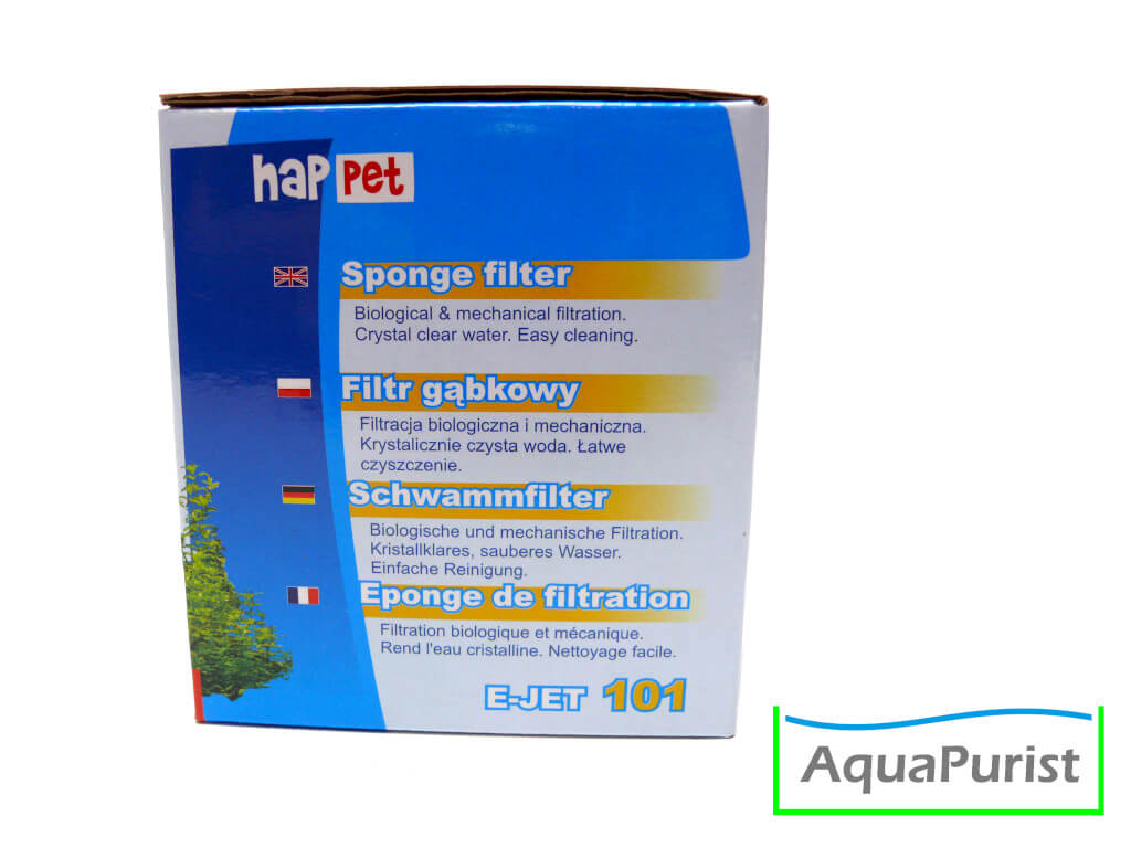 Verpackungsansicht des E-JET-101-Schwammfilters