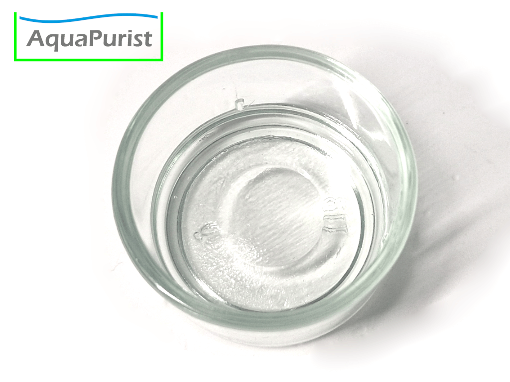 Futterschale aus Glas, hoher Rand