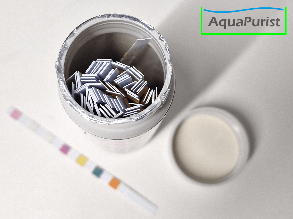 Wasserteststreifen 7in1 Nitrat, Nitrit, Chlor, Gesamthärte, Pufferkapazität, Karbonathärte, ph-Wert